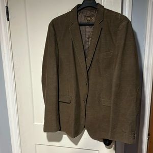 Brown Corduroy Blazer 3X Pronto Uomo Blue